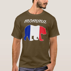 T-shirt Momma Bear Drapeau France Racines Françaises Premi