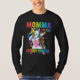T-shirt Momma De L'Anniversaire Princesse Dabbing Unicorn 