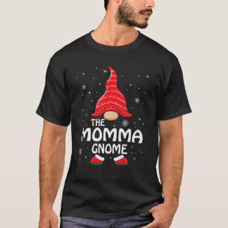 T-shirt Momma Gnome Matching Family Group Christmas Pa