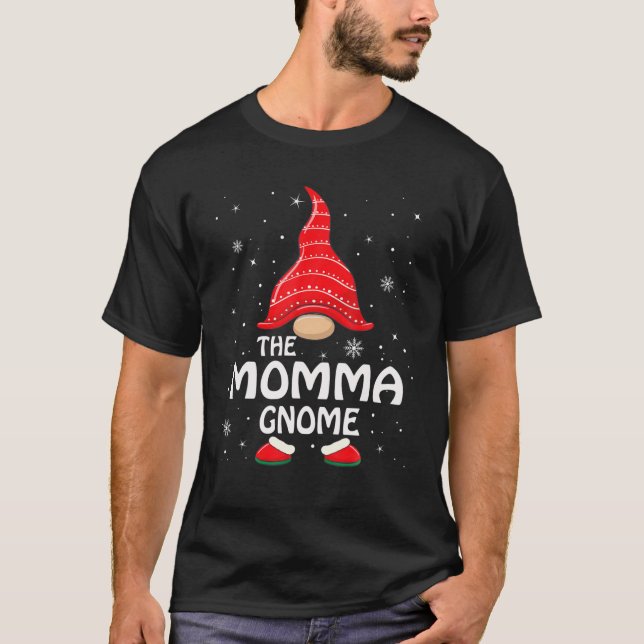 T-shirt Momma Gnome Matching Family Group Christmas Pa (Devant)