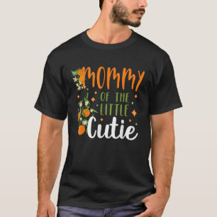 T-shirt Mommy Little Cutie Baby shower Orange 1er annivers