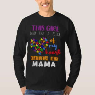 T-shirt Mommy Mama Piece Girl Puzzle Autism Awareness
