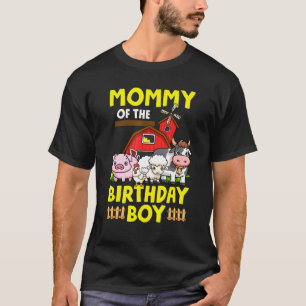 T-shirt Mommy Of The Birthday Boy Farm Animals Barnyard Pa