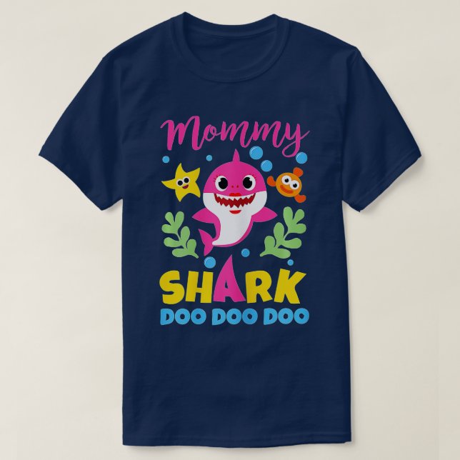 T-shirt Mommy Shark Cadeau mignonne bébé requin Famille de (Design devant)
