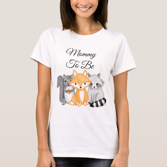 T-shirt Mommy to be Woodland Creats (Devant)
