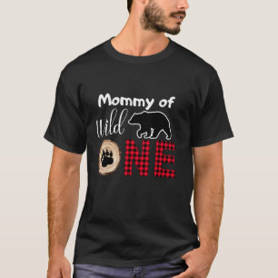 T-shirt Mommy Wild One Lumberjack Thème 1er anniversaire F
