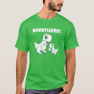 T-shirt Mommysaurus-Jour de la Saint Patrick-Dinosaure-Sha