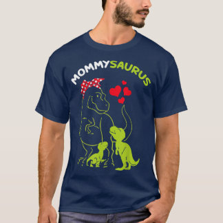 T-shirt Mommysaurus Mommy 2 Kids Dinosaur Mom Mother's Day