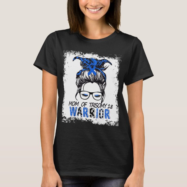 T-shirt Moms D'Enfants Avec Trisomie 18 Guerrier (Devant)