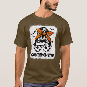 T-shirt Momster De Football Pour Femmes Halloween Maman Me