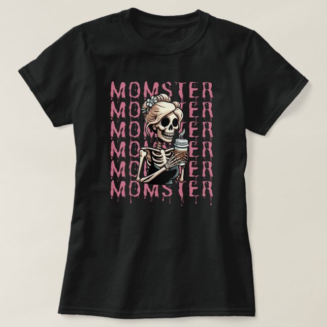 T-shirt Momster Funny Maman Halloween (Design devant)