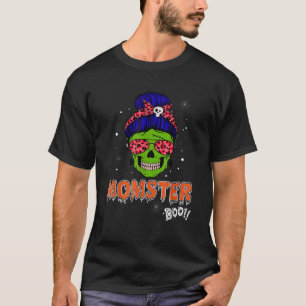 T-shirt Momster Funny Sel Éffrayant Crâne Halloween Costum