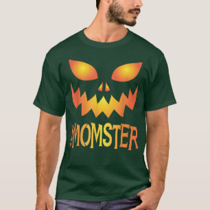 T-shirt Momster Halloween Citrouille Face Jack-o'-lantern 