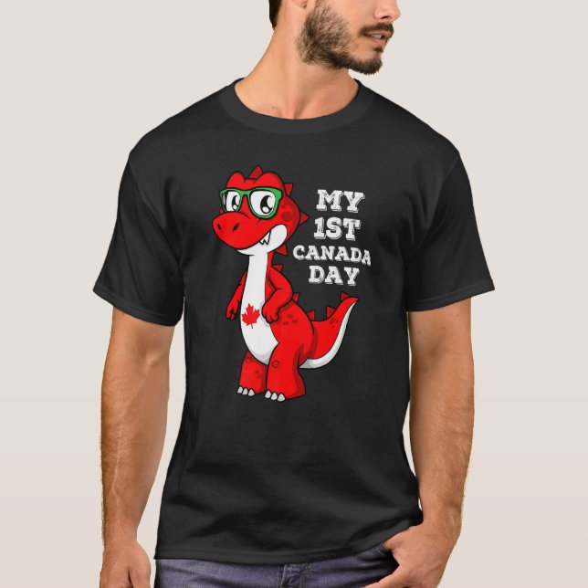 T-shirt Mon 1er Jour de la fête du Canada Feuille d'érable (Devant)