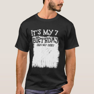 T-shirt Mon 7e anniversaire Signe C'est mon Anniversaire d