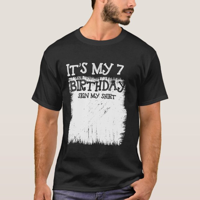 T-shirt Mon 7e anniversaire Signe C'est mon Anniversaire d (Devant)