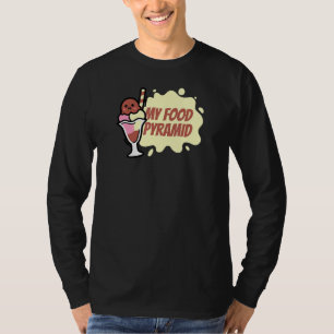 T-shirt Mon alimentation Pyramide crème glacée cône Joyeux