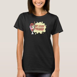 T-shirt Mon alimentation Pyramide crème glacée cône Joyeux