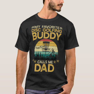 T-shirt Mon Ami De Golf De Disque Favorite M'Appelle Papa