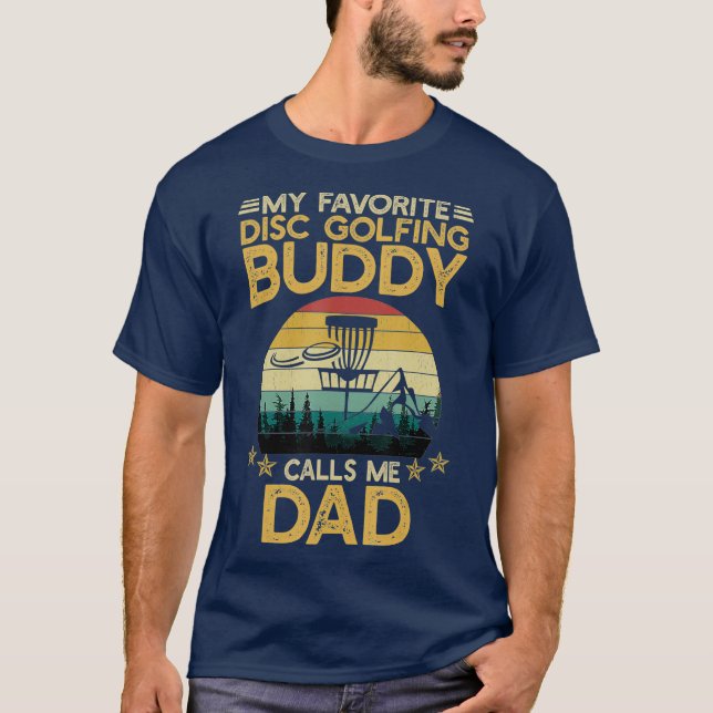 T-shirt Mon Ami De Golf De Disque Favorite M'Appelle Papa (Devant)