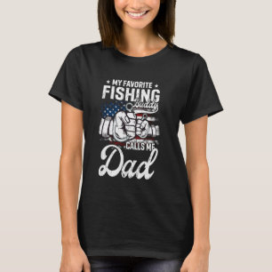 T-shirt Mon ami de pêche préféré m'appelle Papa Pêche Amou