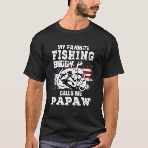 T-shirt Mon ami de pêche préféré m'appelle Papaw 4th Of Ju