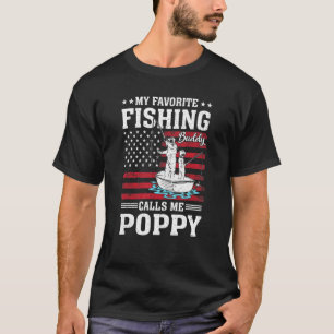 T-shirt Mon ami de pêche préféré m'appelle Poppy Fisherman