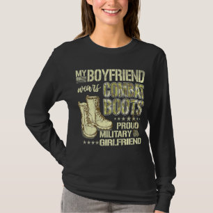 T-shirt Mon ami Porte Des Bottes De Combat - Militaire Gir