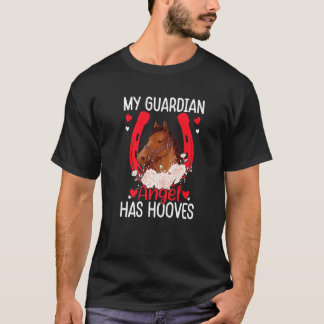 T-shirt Mon ange gardien a des sabots Équitation