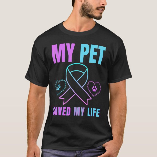 T-shirt Mon animal de compagnie a sauvé ma vie Prévention  (Devant)