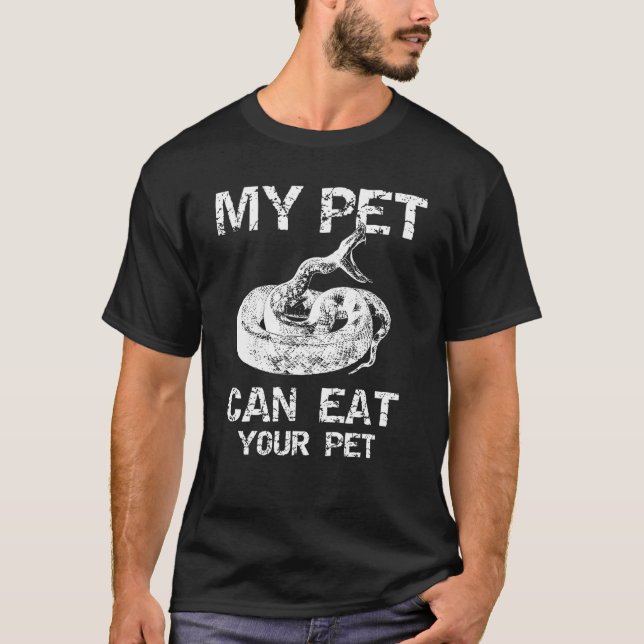 T-shirt Mon Animal De Compagnie Peut Manger Votre Animal D (Devant)