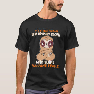 T-shirt Mon Animal D'Esprit Est Une Parodie Grumpy