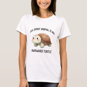 T-shirt Mon Animal D'Esprit Est Une Tortue Maladroite