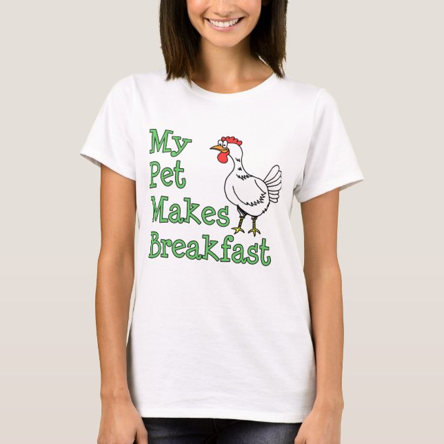 T-shirt Mon animal familier fait le petit déjeuner (Devant)