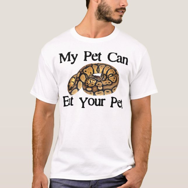 T-shirt Mon animal familier peut manger votre animal (Devant)