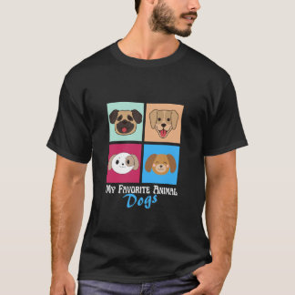 T-shirt Mon animal favori : Chiens