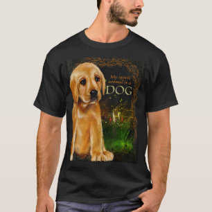 T-shirt Mon Animal Spirit Est Un Amateur De Canine Chien