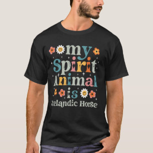 T-shirt Mon animal spirituel est le cheval islandais