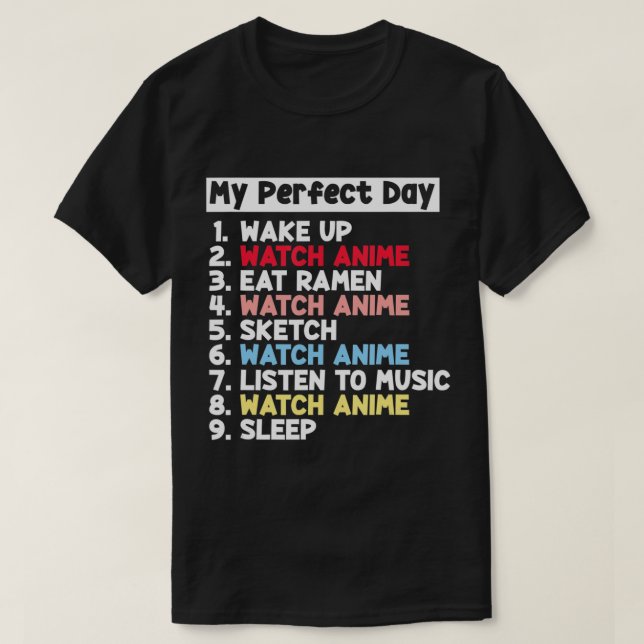 T-shirt Mon Anime De Jour Parfait Merch Mignonne Pour Les  (Design devant)