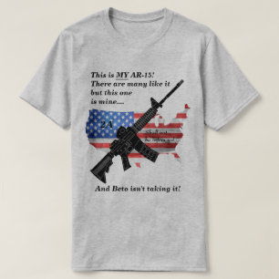 T-shirt Mon AR15 2e Amendement Ne Doit Pas Être Violé
