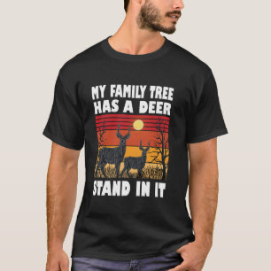 T-shirt Mon Arbre Familial A Un Deer Stand Dans Il Chasse