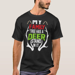 T-shirt Mon Arbre Familial A Un Deer Stand Dans Il Chasse