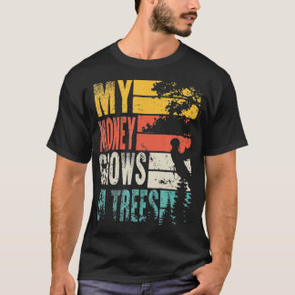 T-shirt Mon Argent Augmente Sur Les Arbres Vintage Arboric