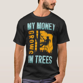 T-shirt Mon argent pousse sur les arbres pour un coupe-arb