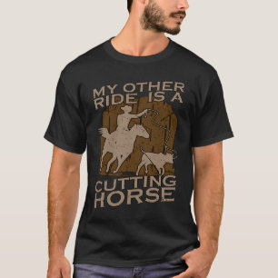 T-shirt Mon Autre Véhicule Est Un Rodéo Cheval Occidental