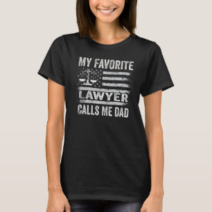 T-shirt Mon avocat favori m'appelle Papa USA Drapeau Vinta