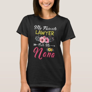 T-shirt Mon Avocat Préféré M'Appelle Nana Flowers Family M