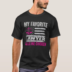 T-shirt Mon avocat préféré m'appelle poulet Drapeau USA Vi