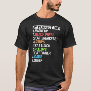 T-shirt Mon Banc de Presse Parfaite pour la Journée Releve