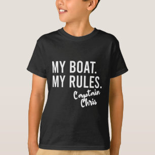 T-shirt Mon bateau mes règles capitaine Chris Bateau perso